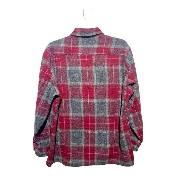 Men’s Vintage Oleg Cassini Button Down Wool Plaid Shirt Size XL - Picture 2 of 3